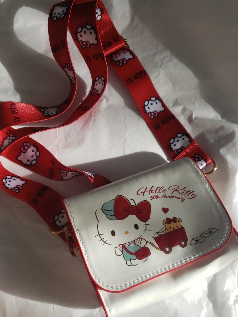 🎀 50th Anniversary Hello Kitty Red & White Mini Crossbody Bag 🎀